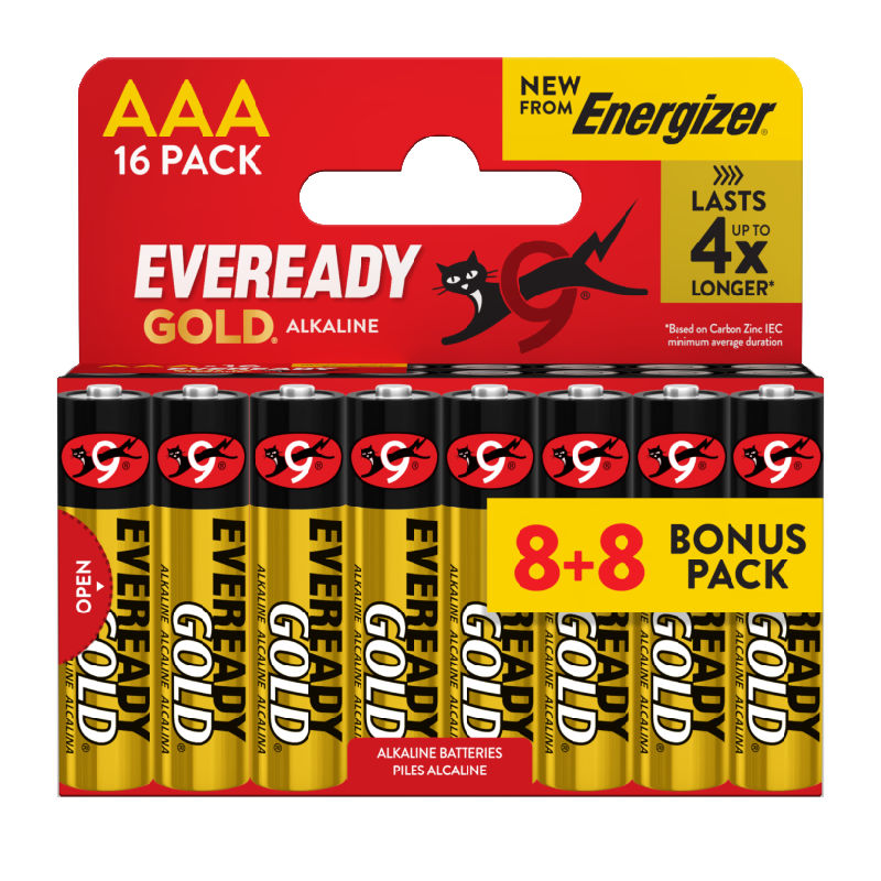 EVEREADY GOLD® AAA 8+8er-Pack