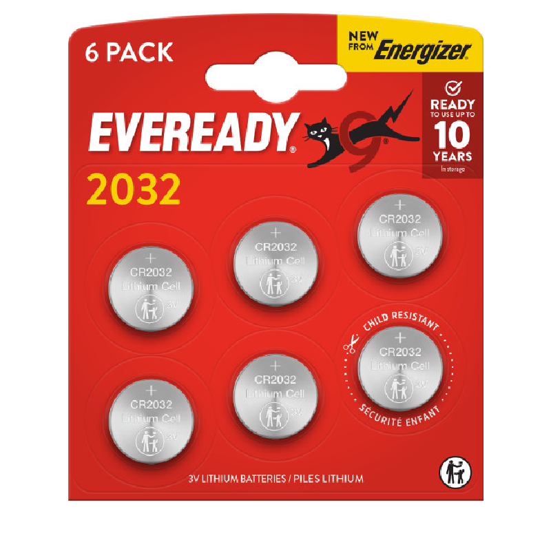 Eveready® Lithium CR2032 6 pack