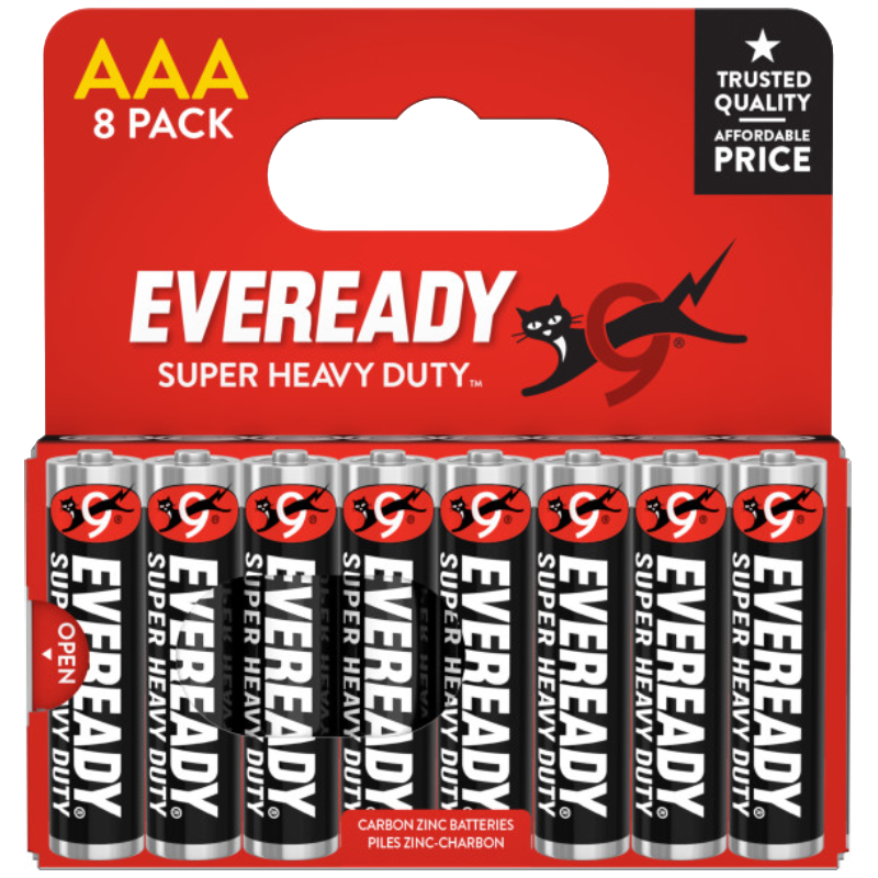 *Eveready® Super Heavy Duty™ AAA 8pack