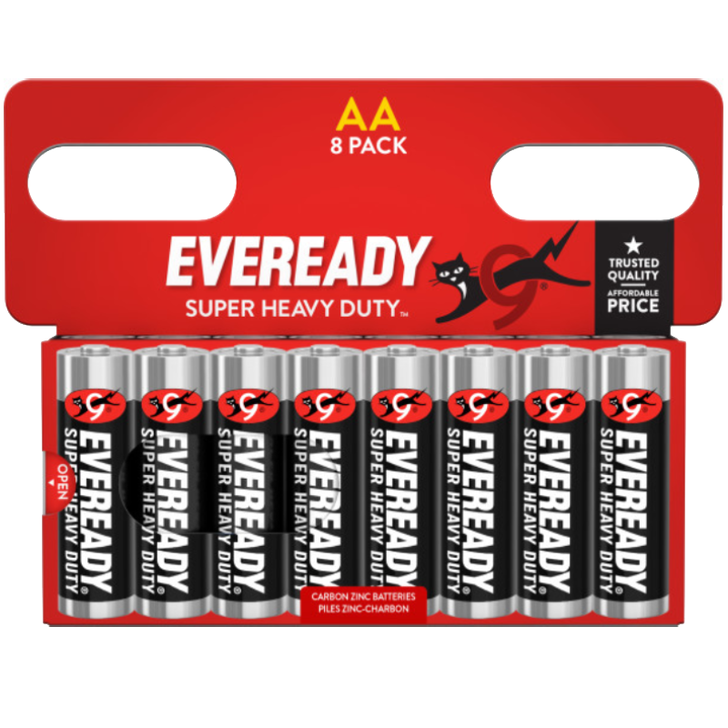 *Eveready® Super Heavy Duty™ AA 8pack